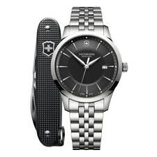 Victorinox Swiss Army Men's Watch Alliance Black Dial Silver Bracelet 241801.1