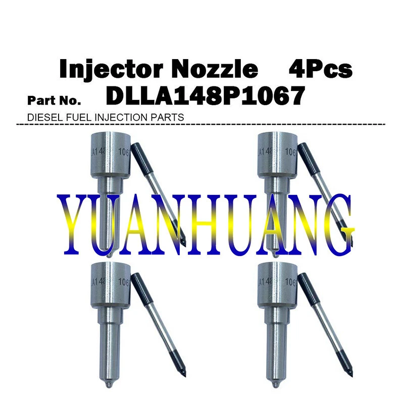 4Pcs Fuel Injector Nozzle DLLA148P1067 for Chevrolet S10 Blazer 2.8D 0445110231 Foto 1 de 1