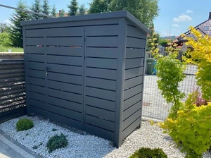 1x1 Mülltonnenbox Müllbox Metallgarage Blechgarage GERÄTESCHUPPEN Garage Laube - Bild 1 von 4
