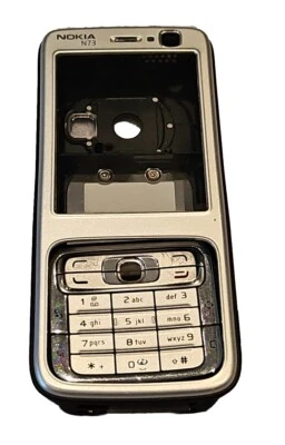 Teclado y cubierta de batería genuino graduado Nokia N73 plateado y ciruela fascia  Foto 1 de 4