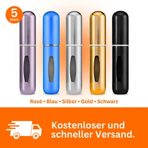 5x 5ML Parfümzerstäuber - Mini Sprühflasche nachfüllbar - Ideal für Reisen - Bild 1 von 6