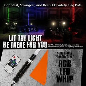 Tubo de escarcha RGB 60" 550 látigo de luz LED liberación rápida con control remoto todoterreno - 1 pieza - Imagen 1 de 7