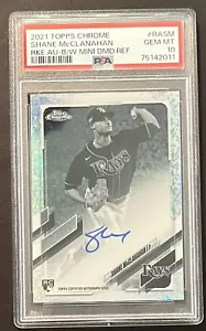 2021 CHROME SHANE MCCLANAHAN BLACK & WHITE MINI DIAMONDS AUTO REFRACTOR PSA 10 - Picture 1 of 2