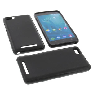 Tasche für Wiko Lenny 3 Handytasche Schutz Hülle TPU Gummi Case Schwarz - Bild 1 von 4