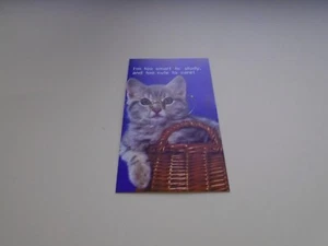 Vintage 1980s Cat Too Smart To Study  Sticker - Picture 1 of 1