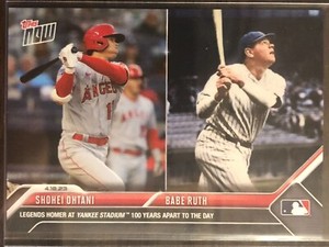 2023 Topps Now #143 Shohei Ohtani Los Angeles Angels Babe Ruth New York Yankees