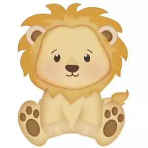 Baby Lion Zoo: legno abbellimento artigianato rottami fai da te forma laser - Foto 1 di 2