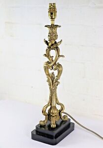 Table Lamp Antique French Bronze Candlestick Conversion Lamp 19th Century
