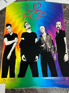 1997 Polygram U2 Pop On Tour Multi-Colored Background 24 x 36 Promo Poster - Picture 1 of 5