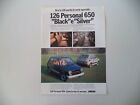 advertising Pubblicità 1979 FIAT 126 PERSONAL 650 BLACK e SILVER