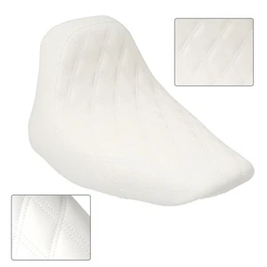 Rider Driver Seat Cushion White For Harley Heritage Softail FLSTC 2006-2017 - Picture 1 of 11
