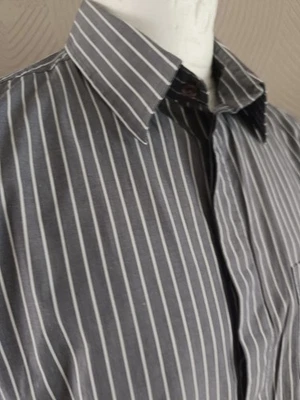 French Connection Men's Grey & White Pinstripe Casual Shirt - Size Large - Image 1 of 4