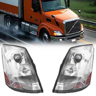 LED Headlights Headlamps Left+Right For Truck Volvo Vl Vnl Vnx 2004-2017 2018 Foto 1 de 4