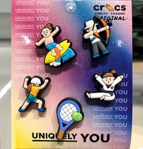 CROCS Jibbitz Sports Athlete Tennis Taekwondo Climb Surfing Archery *USduty Paid - Picture 1 of 6