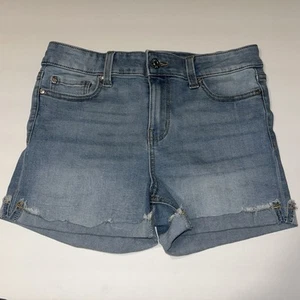 Celebrity Pink Brand Denim Stretch Jean Shorts Girls Sz 16 NWOT Distressed - Picture 1 of 3