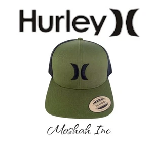 Hurley Del Mar Snapback Trucker Hat (Green and Black) - Picture 1 of 7