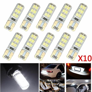 10x Xenon White T10 W5W 12-SMD 2835 LED Canbus Error Free Silica Light Bulbs.sn - Picture 1 of 9
