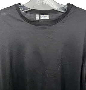 Brioni Men's Large Black Short Sleeve T-Shirt Luxury Italian Designer Cotton Tee - Picture 1 of 7