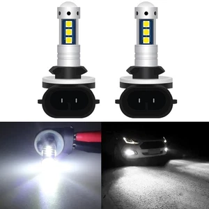 Pair 881 H27W white LED fog light bulbs Daytime Running Light For Kia Hyundai - Picture 1 of 8