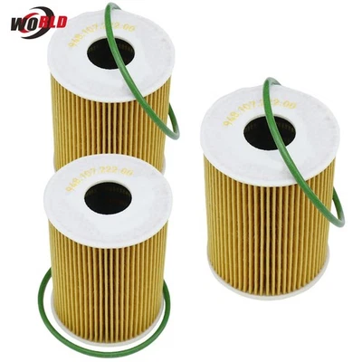 3 Pieces Engine Oil Filter Fits Porsche 911 2009-2019 Cayenne Macan Panamera US - Image 1 of 4