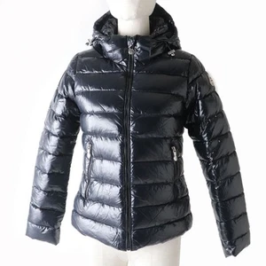 Pyrenex Ladies Hooded Nylon Down Jacket Spoutnic Shiny Zip Up Black 34 Unused - Picture 1 of 13