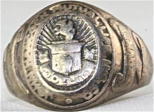 VINTAGE HERREN STERLING JOHN HANCOCK GEGENSEITIGES LEBEN INS CO RING - Bild 1 von 3