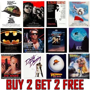 80s Classic Retro Vintage Movie Film Posters Poster Prints Wall Art A4 A3 A2 - Picture 1 of 52