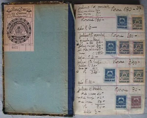 Ungarn Buch mit über 1650 Umsatzsteuermarken Ertekpapir Forgalmi Ado ca 1920/25 - Picture 1 of 12