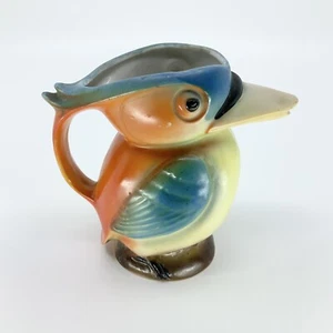 VTG Small Porcelain Germany Kookaburra Bird Creamer Pitcher 4.25” Repair As Is - Picture 1 of 8