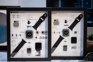 Teardown Art, gerahmte Apple Watch Series zerlegt, Wandbild, einzigartiges Geschenk für Ihn - Bild 1 von 15