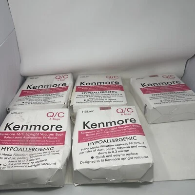 (5) Kenmore Canister Vacuum Bags 6-Pack Type Q C & 5055 & Panasonic C-5 & C-18 - Image 1 of 4