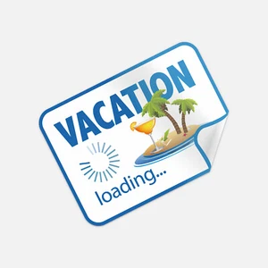 Vacation Loading Vinyl Sticker Decal - Picture 1 of 1