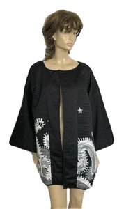 NUEVA SIN ETIQUETAS CHAQUETA ABIERTA MUY VOLLBRACHT REVERSIBLE ARTE PORTÁTIL KIMONO TALLA M - Imagen 1 de 11