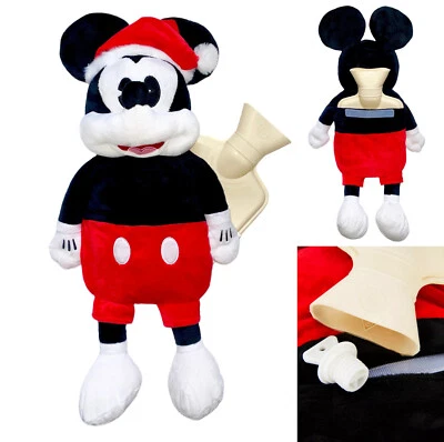 Weihnachten Wärmflasche Bettflasche 3D Disney Mickey Mouse Plüsch Bezug ca. 55cm