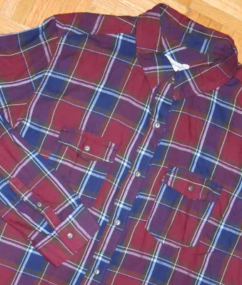 Camisa Melrose and Market Blusa a Cuadros Botón Novio Grunge Hipster Vaquera Pequeña Foto 1 de 4