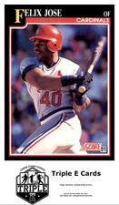 1991 Score #784 Felix Jose St. Louis Cardinals ~A3P