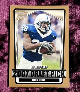 Tony Hunt 2007 Topps Draft Pick RC Gold MINT Penn State Rookie Jersey Eagles SP - Bild 1 von 4