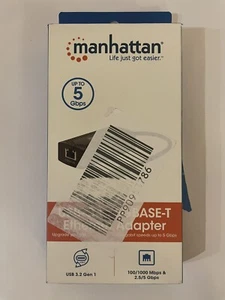 Manhattan USB-C to 2.5GBASE-T Gigabit (10/100/1000 Mbps & 2.5 Gbps) RJ45 Network - Picture 1 of 5