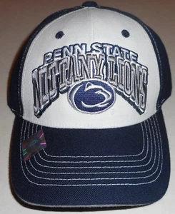 PENN STATE NITTANY LIONS TOP OF THE WORLD MEN'S ADJUSTABLE HAT CAP NWT BUE WHITE - Picture 1 of 3
