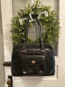 McKlein Leather Briefcase Laptop Bag LARGE SIZE 17X13X5.5 MULTIPOCKET BLACK - Picture 1 of 5