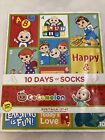 Cocomelon 10 Days Of Socks Advent Calendar Toddler Christmas Gift Box Size 2-4T