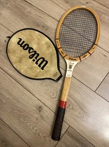 Wilson Stan Smith Autograph Medium Wood Tennisschläger Vintage USA 1972 - Bild 1 von 11