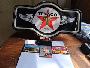 Texaco Neon Sign, Hot Wheel, And Trading Car!  Rare! - Picture 1 of 3
