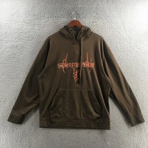 Realtree Mountainaire Graphic Print Hoodie & Sweatshirt Mens L Brown Long Sleeve - Picture 1 of 15