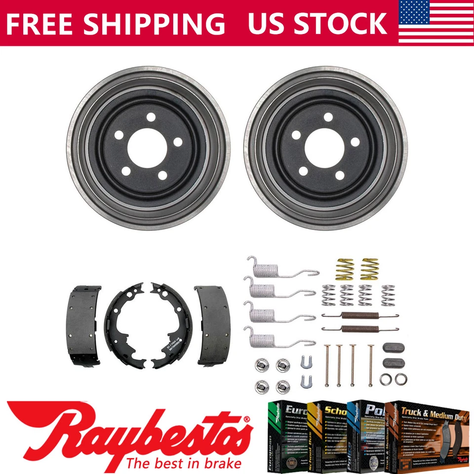 Kit de herrajes de tambores de freno y zapatas de freno traseros para Jeep Cherokee 1994-1999 Foto 1 de 4