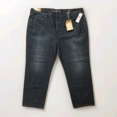 Chaps Denim Straight Fit Dark Wash Jeans Men's 42 X 30 NWT - Image 1 of 4