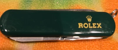 Rolex Wenger председатель правления швейцарский армейский нож с зеленый кожаный чехол - Изображение 1 из 4