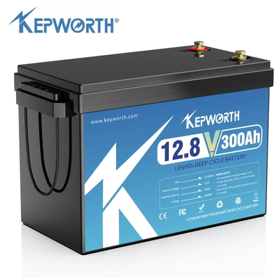 KEPWORTH 12V 300Ah LiFePO4 Lithium Batterie 3,8kW Akku 200A BMS Solar Wohnmobil RV