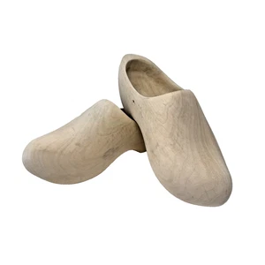 Holzschuhe echte holländische Clogs 12" Gr. 8M Holland handgeschnitzt Holz Vintage - Bild 1 von 13