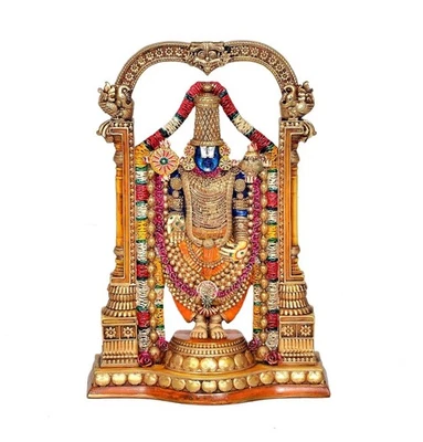 Resina Señor Venkateshwara Tirupati Balaji Estatuilla Estatua Escultura Ídolo Foto 1 de 4